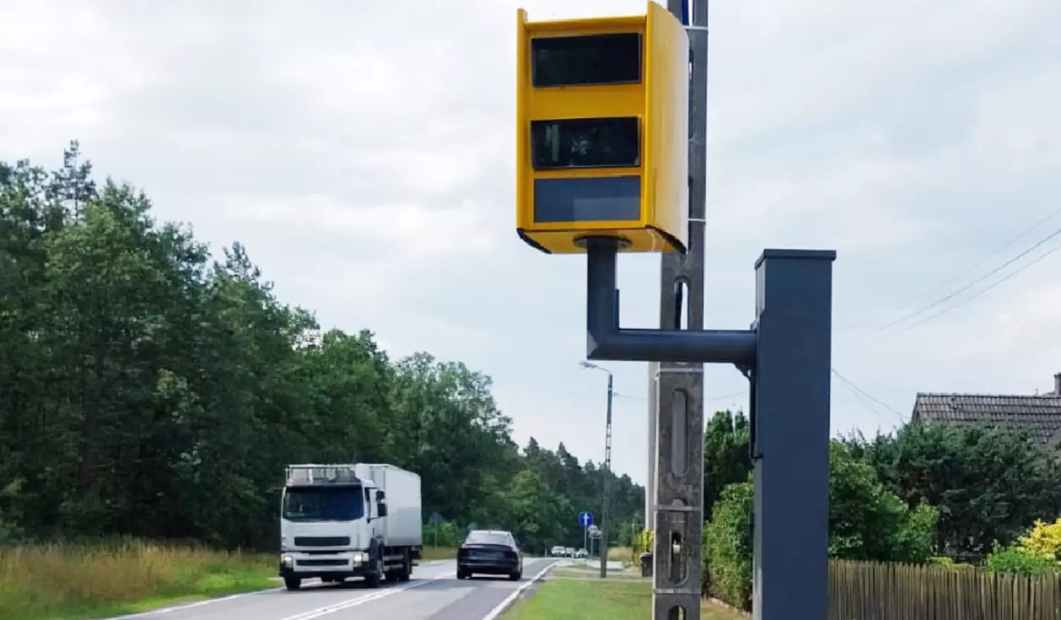 Fotoradar w Sokołowicach. Fot. Centrum Automatycznego Nadzoru nad Ruchem Drogowym